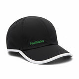 Black cap with 'Humana' logo on a white background