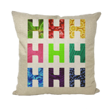 pillow cover with full-color branding