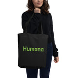 Eco Tote Bag Humana + "H" Logo 2 sides Black