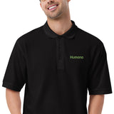 Men's Premium Polo Humana logo embroidered Left Chest - Brand Colors approved!