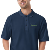 Men's Premium Polo Humana logo embroidered Left Chest - Brand Colors approved!