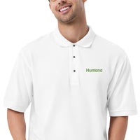 Men's Premium Polo Humana logo embroidered Left Chest - Brand Colors approved!