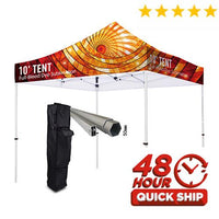 Premium 50mm Aluminum 10' Tent Kit (Full-Bleed Dye Sublimation) 17‘’ Valance