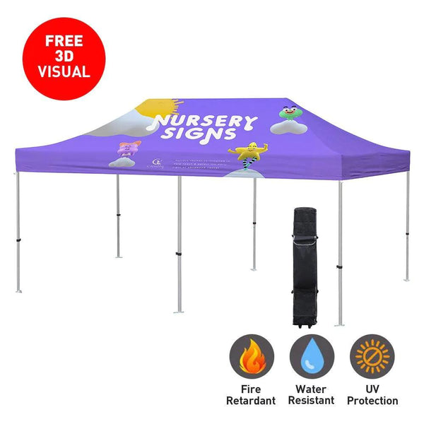 Premium Aluminum (Silver)20' Event Tent Kit (Full-Bleed Dye Sublimation)